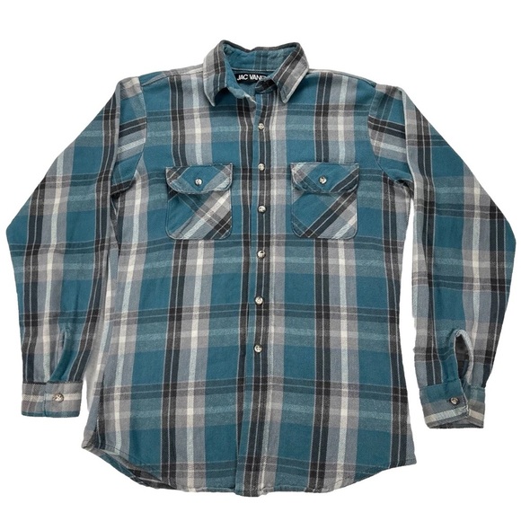 Jac Vanek "I Hate Everyone" Flannel Faded Grunge Weathered Men’s Size Small - Picture 3 of 12